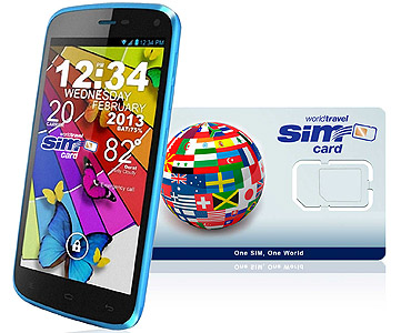 BLU G51 Plus 2G/3G/4G/LTE & WorldTravelSIM card with Voice, Text, Data + WiFi + Email + GPS + Web and more