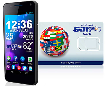 BLU Studio X 10L 2G/3G/4G/LTE & WorldTravelSIM card with Voice, Text, Data + WiFi + Email + GPS + Web and more